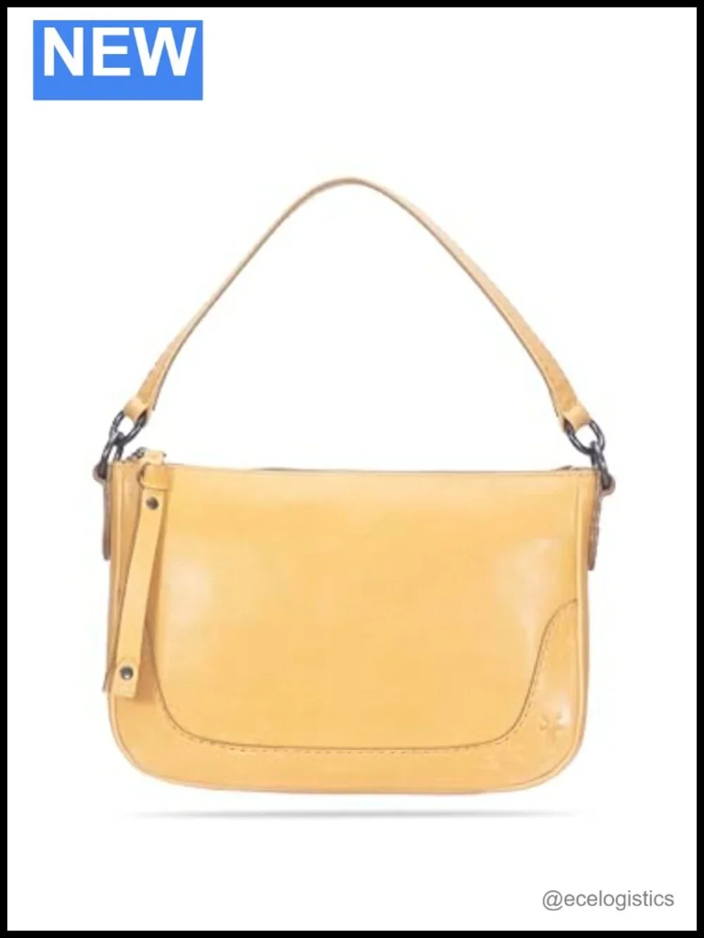 Genuine Leather Zip Crossbody Bag Satchel Purse